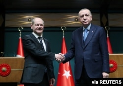 Almanya Başbakanı Olaf Scholz ve Cumhurbaşkanı Erdoğan