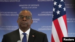 U.S. Defense Secretary Lloyd Austin visits Latvia