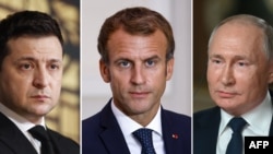 Ukrayna Cumhurbaşkanı Zelenski, Fransa Cumhurbaşkanı Macron ve Rusya Cumhurbaşkanı Putin